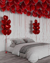 Μπαλόνια Για Αγίου Βαλεντίνου Με Κόκκινες Καρδίες Foil & Μπαλόνια Latex